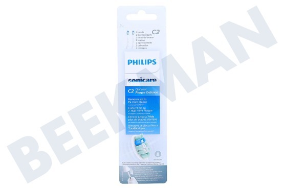 Philips  HX9022 Cabezales de cepillo C2 Optimal Plaque Defense, 2 piezas
