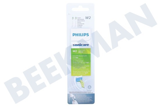 Philips  HX6062/10 Set cepillo de dientes W2 Cabezales de cepillo Optimal White, 2 piezas