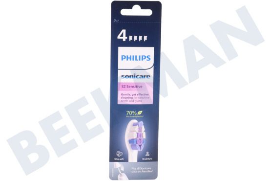Philips  HX6054/10 S2 Sensitive, 4 cabezales de cepillo