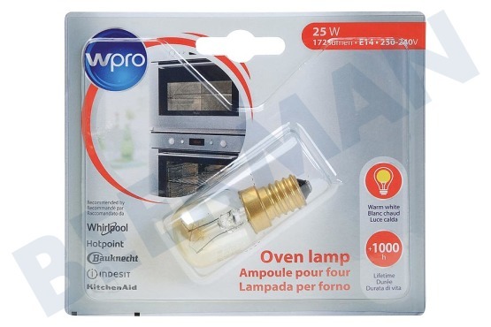 WPRO Horno-Microondas LFO136 Lámpara Lámpara de horno 25 Watt, E14 T25
