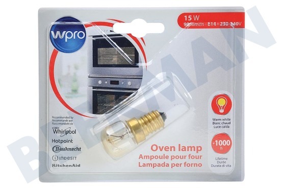 Bauknecht Horno-Microondas LFO137 Lámpara Lámpara de horno-lámpara de frigorífico 15 Watt, E14 T29