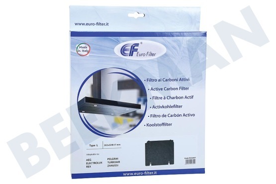 Eurofilter Campana extractora Filtro Carbono 25,5x22,5cm
