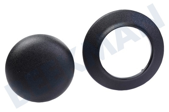 BK  Botón Negro mate con placa de cubierta