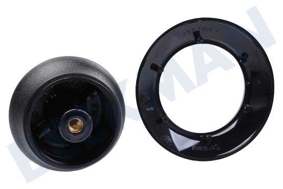 BK  Botón Negro mate con placa de cubierta