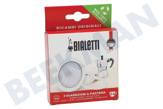 Bialetti  800033 Filtro Cabeza 3/4, 3 sellos