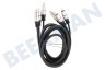 Tulip Cable 3x RCA macho-3x RCA macho, 1,5 metros, chapado en oro